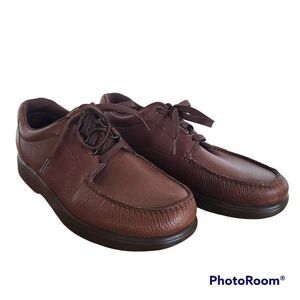SAS Mens Bout Time Cordovan Brown Leather Lace Up Shoes Size 12 Narrow